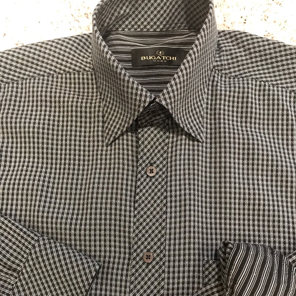🔥 BUGATCHI. Long Sleeve Men Dress Shirt